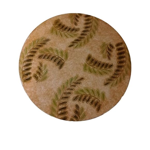 Fern Leaf Round Placemats x 4 PINO Fine Paper Creations Tropical Textured Beach. - Picture 9 of 16